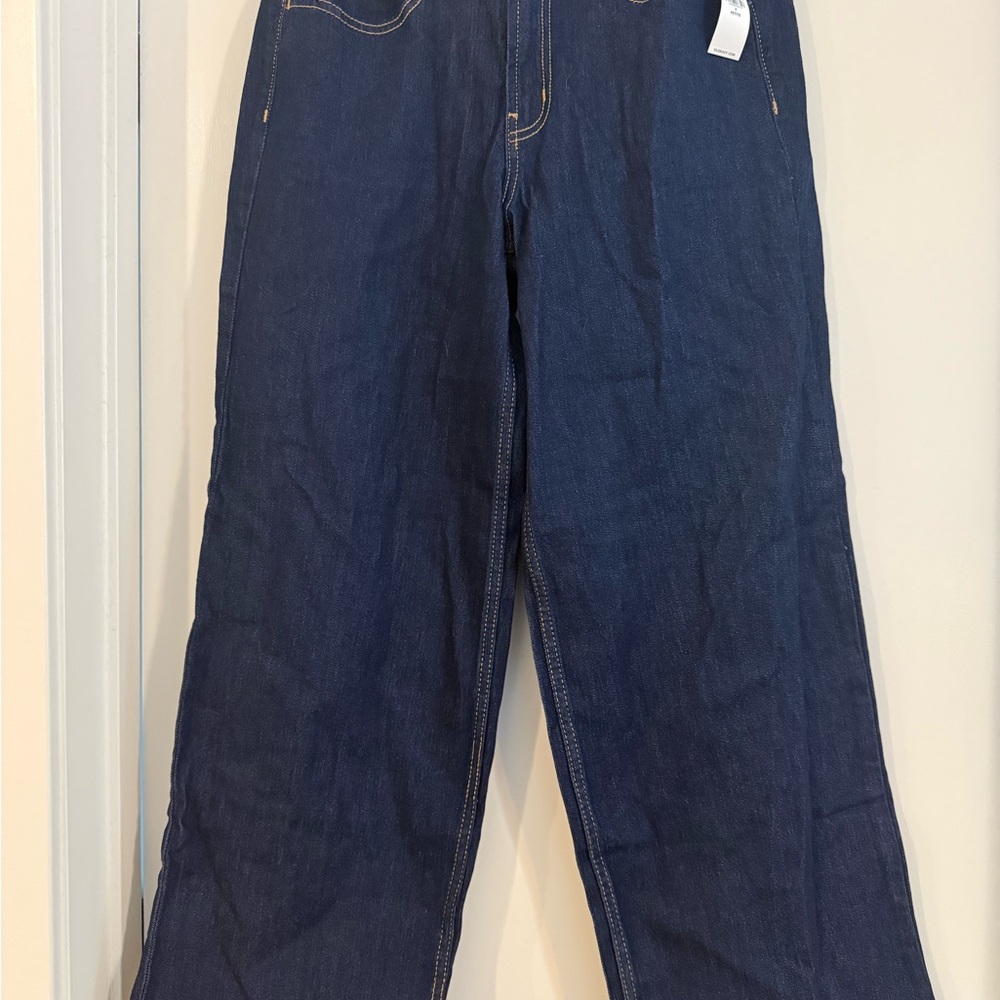 Old Navy High-Rise Wide-Leg Jeans in Deep Blue
